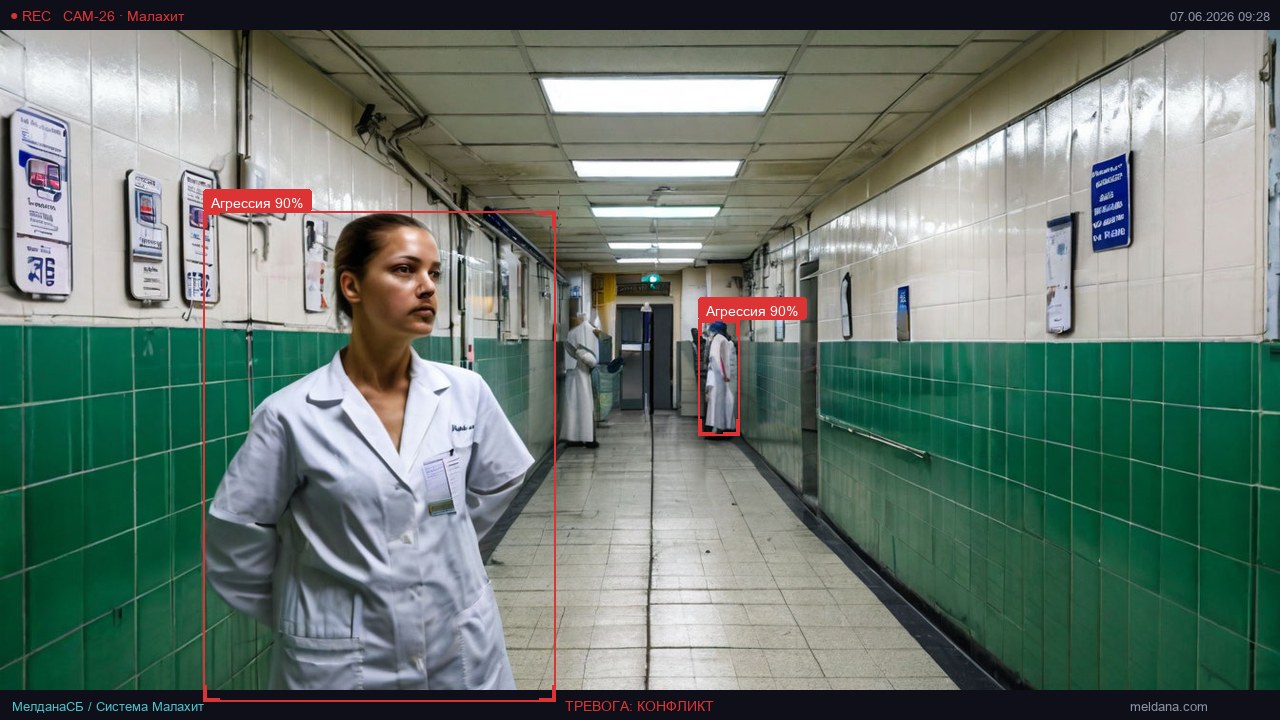 Детекция агрессии в приёмном покое — схема работы системы Малахит